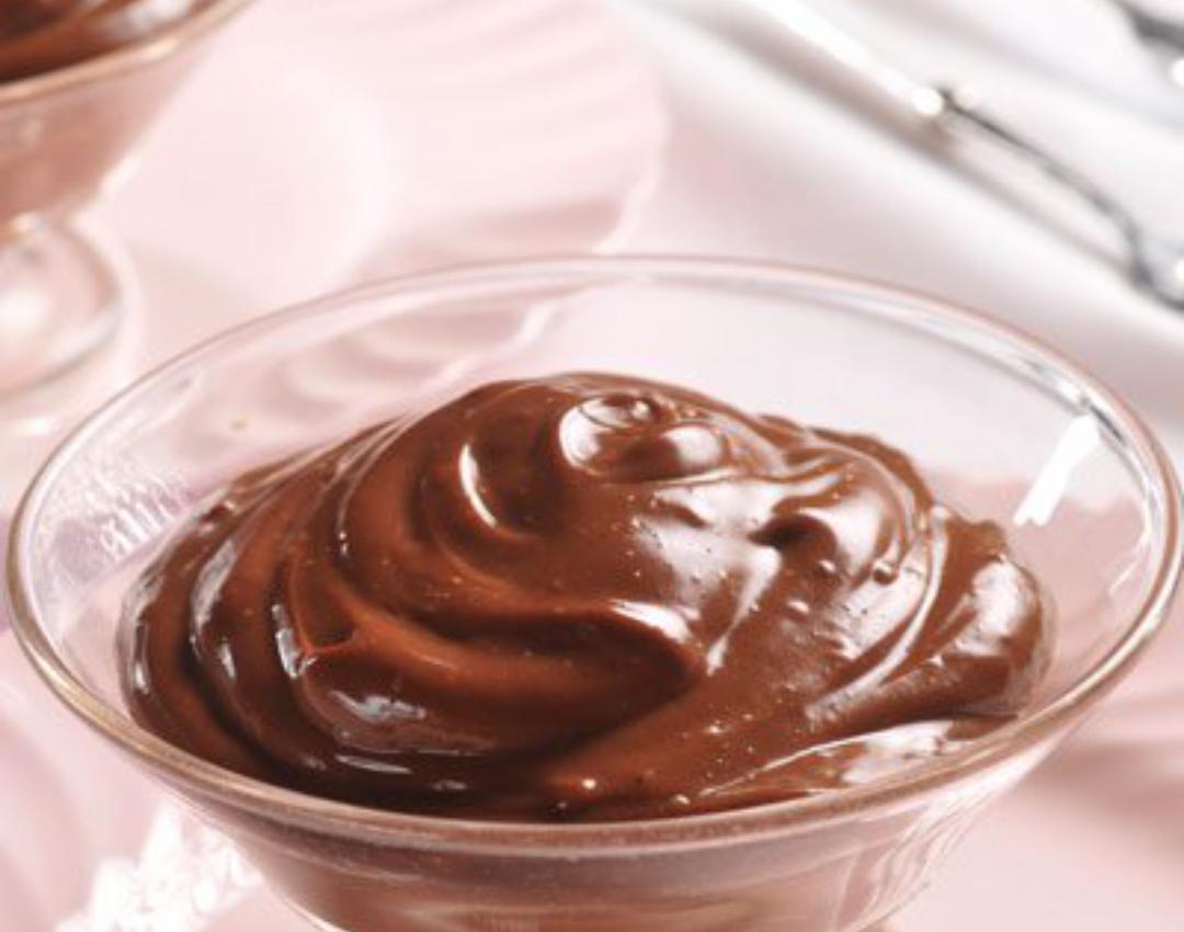 Healthy 2-Ingredient Chocolate Pudding served in a bowl